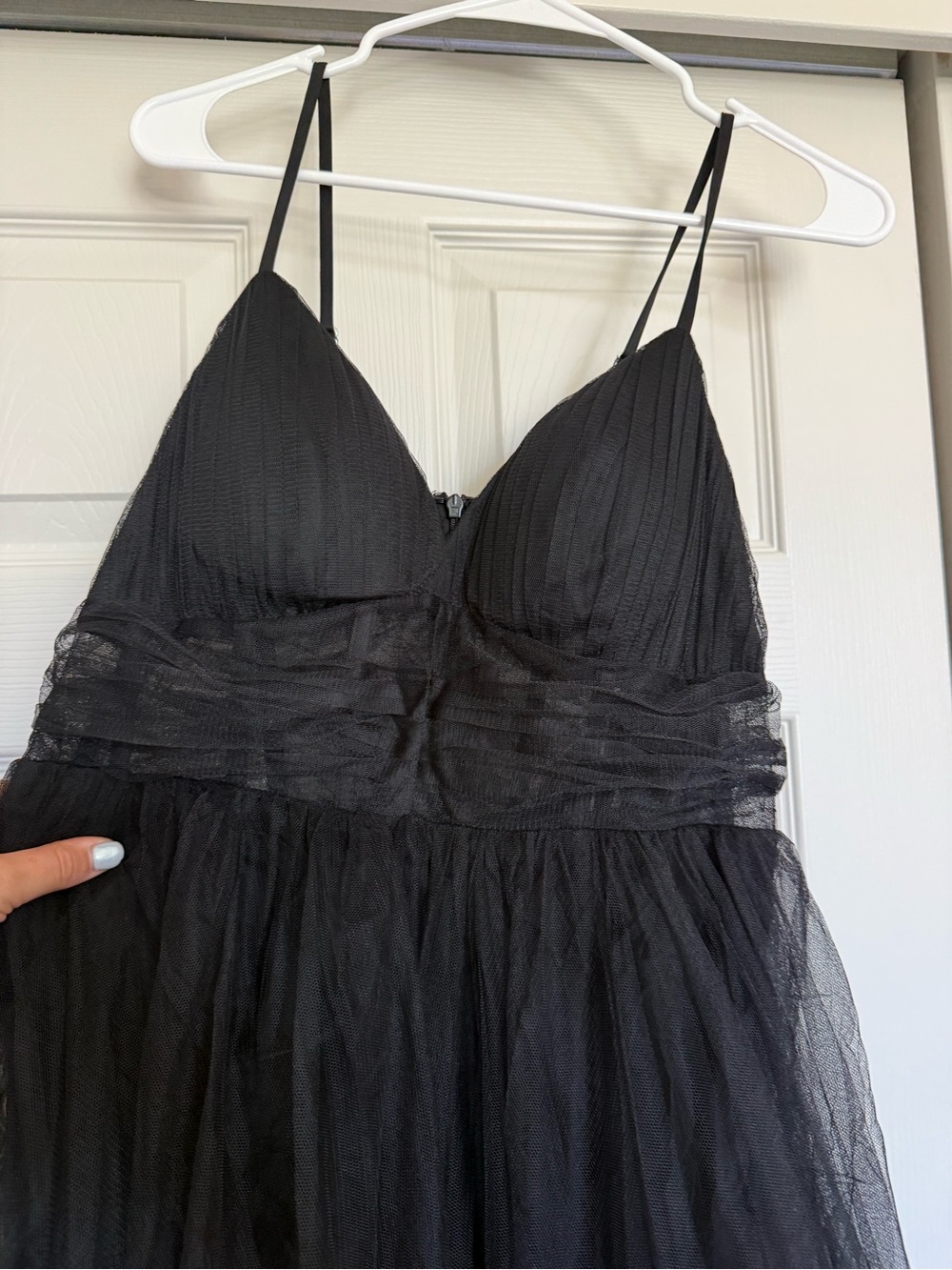 Ever Pretty Black Spaghetti-Strap Tulle Dress